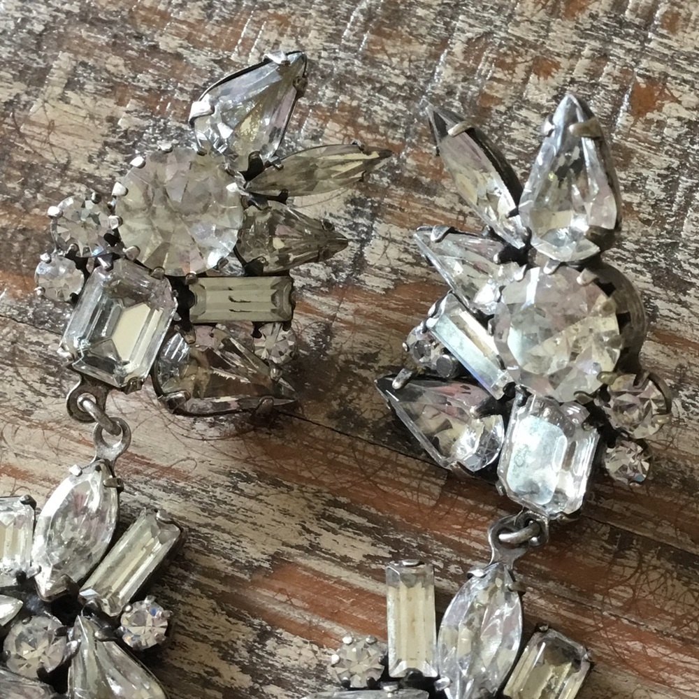 DANNIJO Crystal Rhinestone Statement Earrings NO BACKS - Picture 5 of 8
